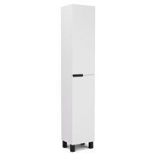 HD Paris Matt White 35 cm széles álló magasszekrény, matt fekete elemekkel