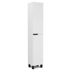   HD Paris Matt White 35 cm széles álló magasszekrény, matt fekete elemekkel