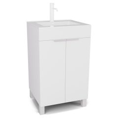   HD Paris Matt White 50 álló mosdószekrény matt fehér elemekkel