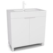 HD Paris Matt White 80 álló mosdószekrény matt fehér elemekkel