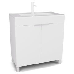   HD Paris Matt White 80 álló mosdószekrény matt fehér elemekkel