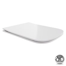 HD Slim "S" Glossy White WC tető fényes króm zsanérral