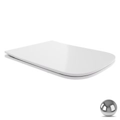   HD Slim "S" Glossy White WC tető fényes króm zsanérral