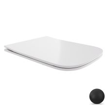 HD Slim "S" Glossy White WC tető matt fekete zsanérral
