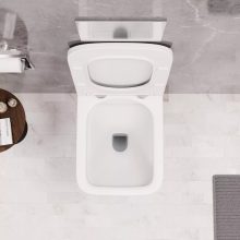 HD Slim "S" Matt White WC tető matt fehér zsanérral