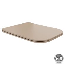 HD Slim "S" Matt Cappucino WC tető fényes króm zsanérral