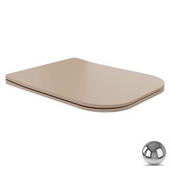   HD Slim "S" Matt Cappucino WC tető fényes króm zsanérral