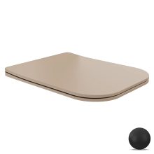 HD Slim "S" Matt Cappucino WC tető matt fekete zsanérral
