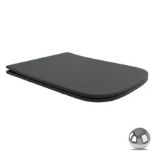 HD Slim "S" Matt Antracit WC tető fényes króm zsanérral