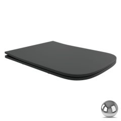   HD Slim "S" Matt Antracit WC tető fényes króm zsanérral