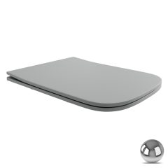   HD Slim "S" Matt Grey WC tető fényes króm zsanérral