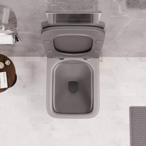 HD Slim "S" Matt Grey WC tető fényes króm zsanérral