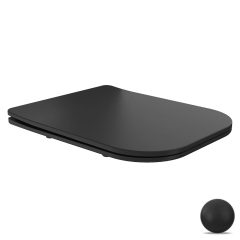   HD Slim "S" Matt Black WC tető matt fekete zsanérral