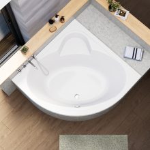 HD Sense 140x140 cm széles szimmetrikus íves akril sarokkád