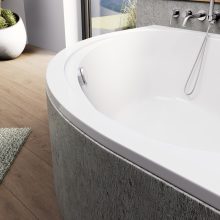 HD Sense 140x140 cm széles szimmetrikus íves akril sarokkád