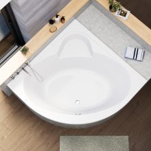 HD Sense 130x130/140x140/150x150 cm széles szimmetrikus íves akril sarokkád