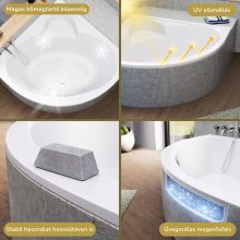 HD Sense 130x130/140x140/150x150 cm széles szimmetrikus íves akril sarokkád