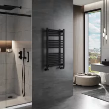 HD Standard Black 1000x500 mm egyenes törölközőszárító radiátor, matt fekete