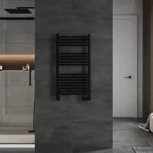 HD Standard Black 1000x500 mm egyenes törölközőszárító radiátor, matt fekete