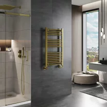 HD Standard Gold 1000x500 mm egyenes törölközőszárító radiátor, fényes arany