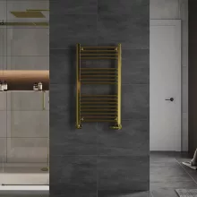 HD Standard Gold 1000x500 mm egyenes törölközőszárító radiátor, fényes arany