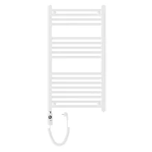 HD Standard White 1000x500 mm egyenes elektromos törölközőszárító radiátor 400W-os fűtőpatronnal, fényes fehér