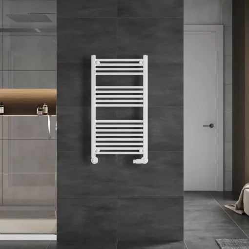 HD Standard White 1000x500 mm egyenes törölközőszárító radiátor, fényes fehér