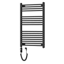 HD Standard Black 1000x600 mm egyenes elektromos törölközőszárító radiátor 400W-os fűtőpatronnal, matt fekete