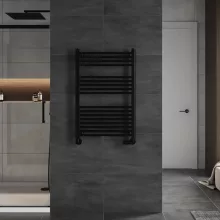 HD Standard Black 1000x600 mm egyenes törölközőszárító radiátor, matt fekete