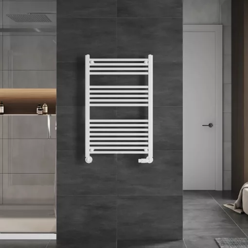 HD Standard White 1000x600 mm egyenes törölközőszárító radiátor, fényes fehér