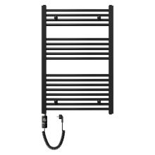 HD Standard Black 1000x600 mm íves elektromos törölközőszárító radiátor 400W-os fűtőpatronnal, matt fekete