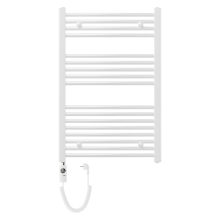 HD Standard White 1000x600 mm íves elektromos törölközőszárító radiátor 400W-os fűtőpatronnal, fényes fehér