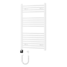 HD Standard White 1000x600 mm íves smart elektromos törölközőszárító radiátor 400W-os wifi-s fűtőpatronnal, fényes fehér