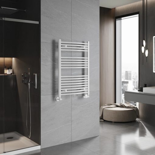 HD Standard White 1000x600 mm íves törölközőszárító radiátor, fényes fehér