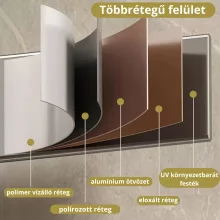HD Standard Black 1200x500 mm egyenes smart elektromos törölközőszárító radiátor 400W-os wifi-s fűtőpatronnal, matt fekete