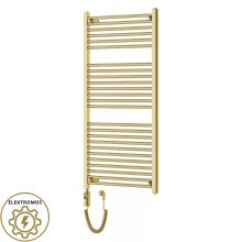 HD Standard Gold 1200x500 mm egyenes elektromos törölközőszárító radiátor 400W-os fűtőpatronnal, fényes arany
