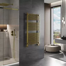 HD Standard Gold 1200x500 mm egyenes törölközőszárító radiátor, fényes arany
