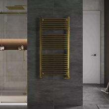 HD Standard Gold 1200x500 mm egyenes törölközőszárító radiátor, fényes arany