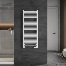 HD Standard White 1200x500 mm egyenes törölközőszárító radiátor, fényes fehér