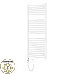   HD Standard White 1200x500 mm íves elektromos törölközőszárító radiátor 400W-os fűtőpatronnal, fényes fehér
