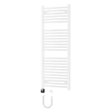 HD Standard White 1200x500 mm íves smart elektromos törölközőszárító radiátor 400W-os wifi-s fűtőpatronnal, fényes fehér