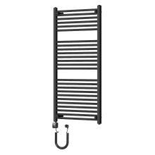 HD Standard Black 1200x600 mm egyenes smart elektromos törölközőszárító radiátor 400W-os wifi-s fűtőpatronnal, matt fekete