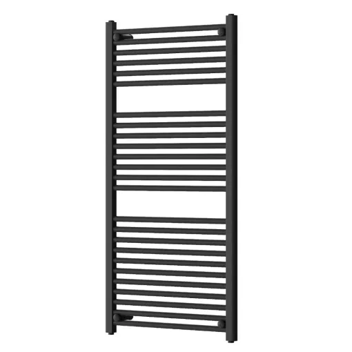 HD Standard Black 1200x600 mm egyenes törölközőszárító radiátor, matt fekete