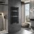 HD Standard Black 1200x600 mm egyenes törölközőszárító radiátor, matt fekete