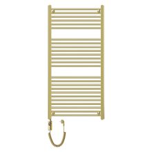 HD Standard Gold 1200x600 mm egyenes elektromos törölközőszárító radiátor 400W-os fűtőpatronnal, fényes arany