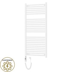   HD Standard White 1200x600 mm egyenes elektromos törölközőszárító radiátor 400W-os fűtőpatronnal, fényes fehér