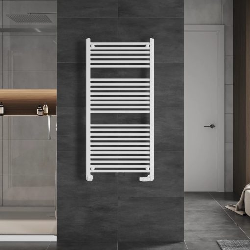 HD Standard White 1200x600 mm egyenes törölközőszárító radiátor, fényes fehér