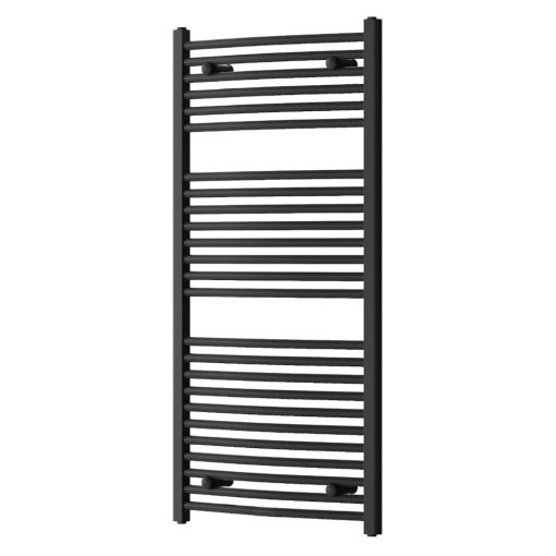 HD Standard Black 1200x600 mm íves törölközőszárító radiátor, matt fekete