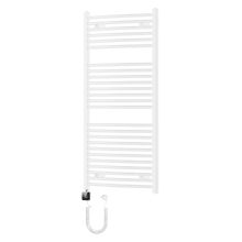 HD Standard White 1200x600 mm íves smart elektromos törölközőszárító radiátor 400W-os wifi-s fűtőpatronnal, fényes fehér