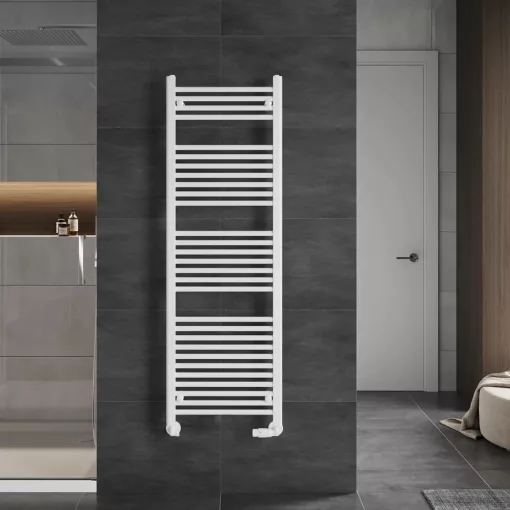 HD Standard White 1400x500 mm egyenes törölközőszárító radiátor, fényes fehér